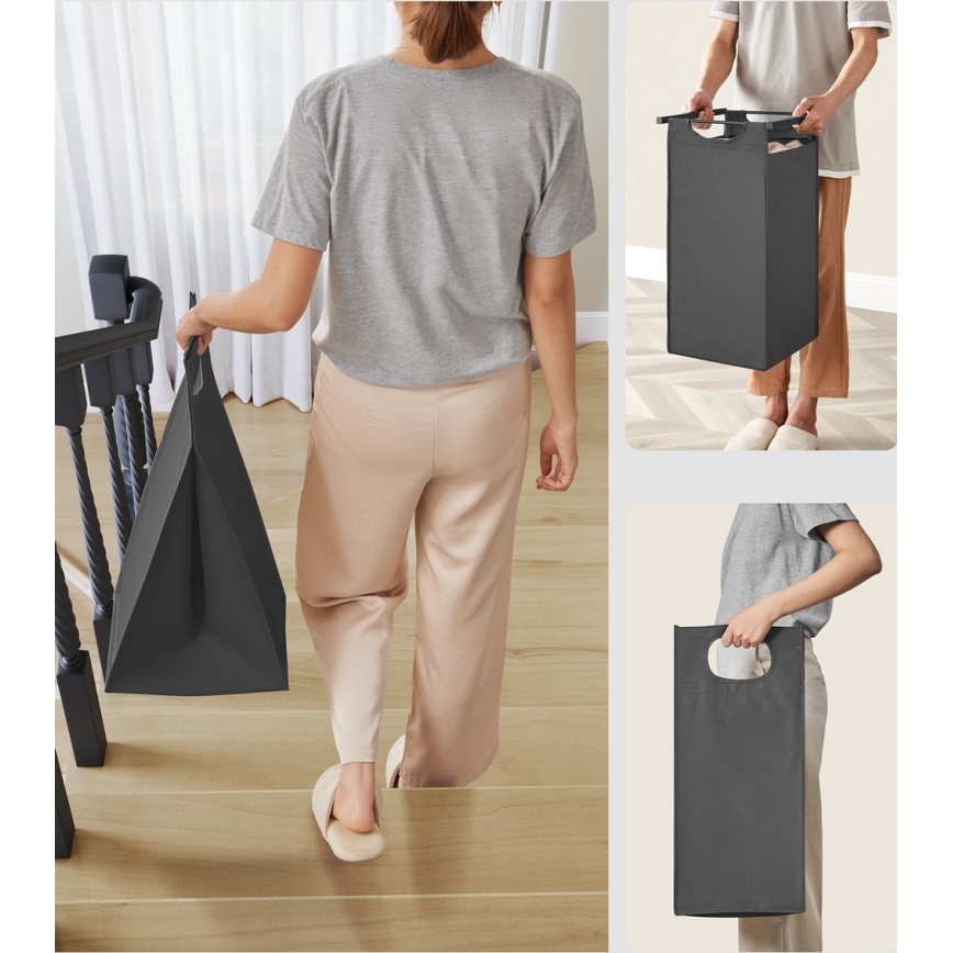 Wasmand REX zwart/grijs