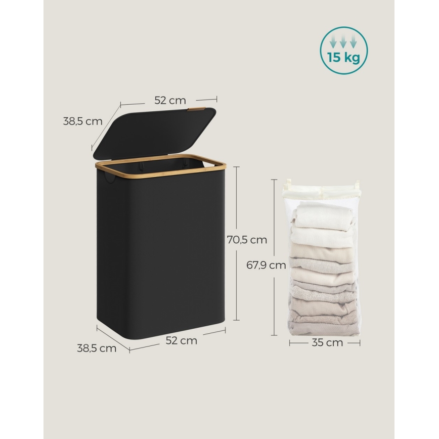 Wasmmand TATE zwart