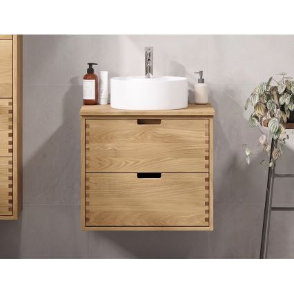 Wastafelblad FOREST 60 cm beige/eiken