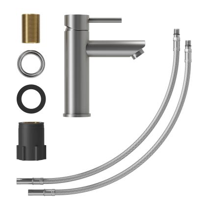 Wastafelkraan RINGSTED 17,8 cm poedergrijs