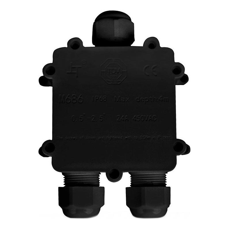 Waterdichte aansluitdoos IP68 zwart