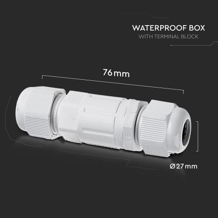 Waterdichte connector IP68 wit