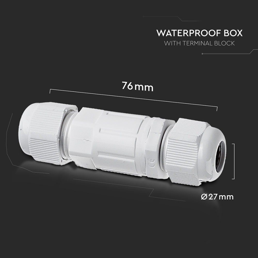 Waterdichte connector IP68 wit