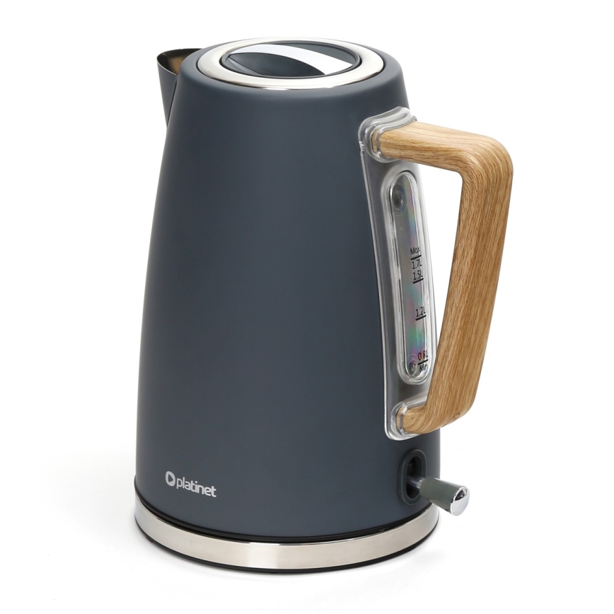 Waterkoker 1,7 l 2400W/230V roestvrij staal / grijs