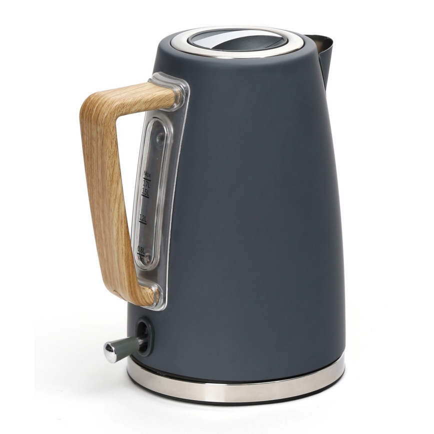 Waterkoker 1,7 l 2400W/230V roestvrij staal / grijs