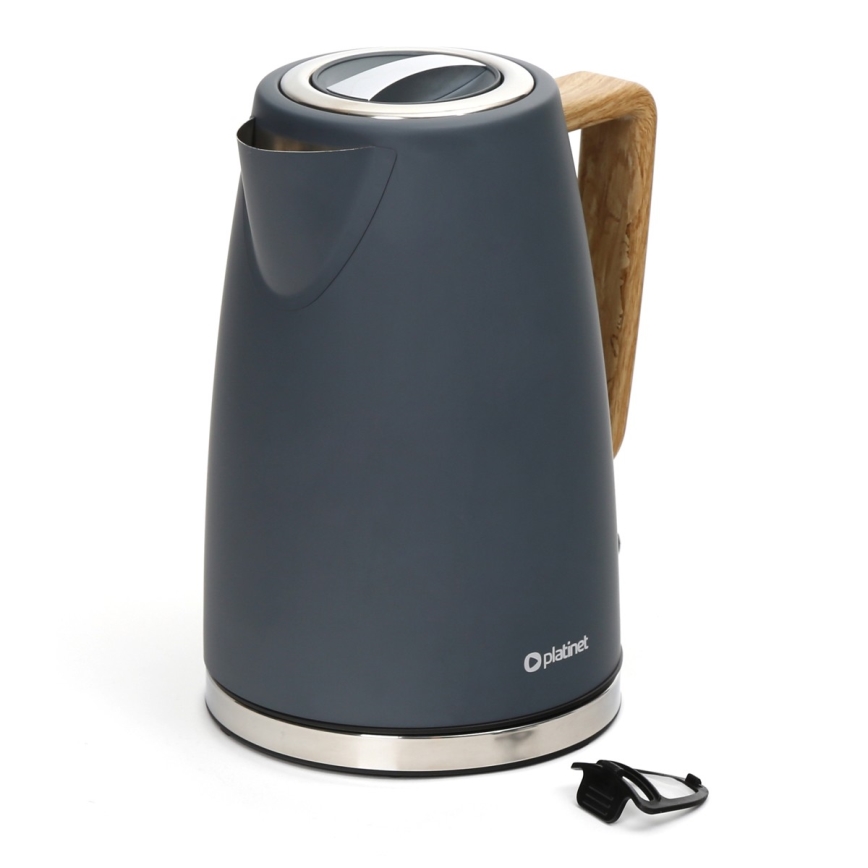 Waterkoker 1,7 l 2400W/230V roestvrij staal / grijs
