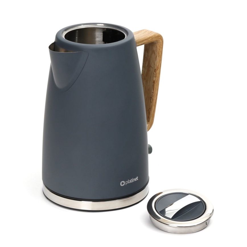 Waterkoker 1,7 l 2400W/230V roestvrij staal / grijs