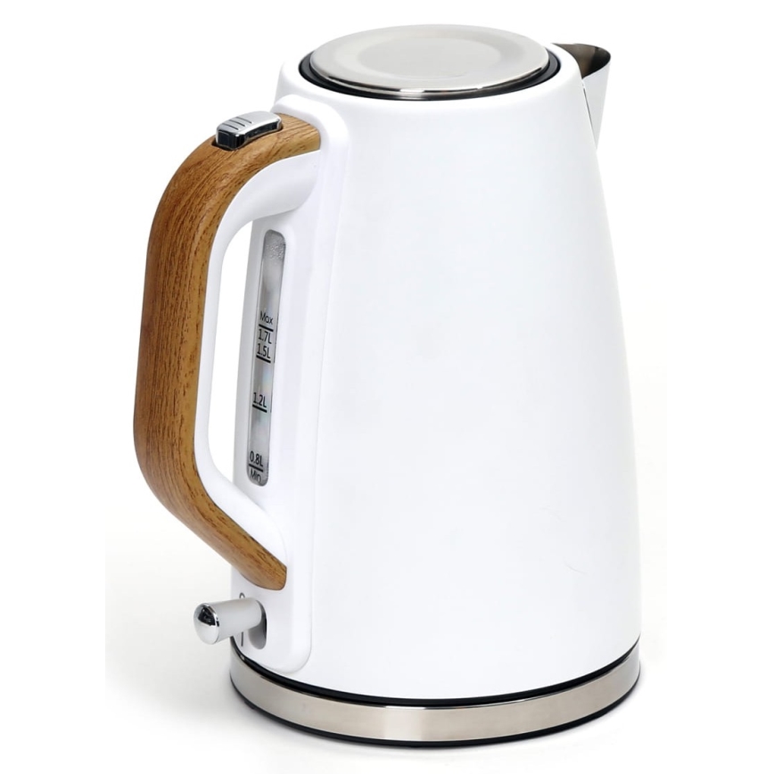 Waterkoker 1,7 l 2400W/230V roestvrij staal / wit