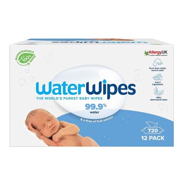 WaterWipes - SET 12x Plasticvrije vochtige doekjes 60 st. (720 pcs)