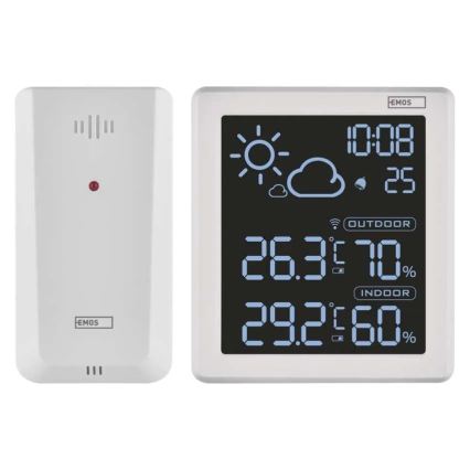 Weerstation 5V 2xAAA + 2xAAA wit