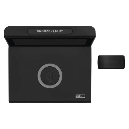 Weerstation met draadloos opladen 5V, 2xAA + 2xAAA, zwart