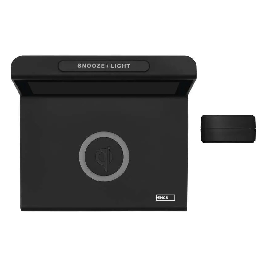 Weerstation met draadloos opladen 5V, 2xAA + 2xAAA, zwart