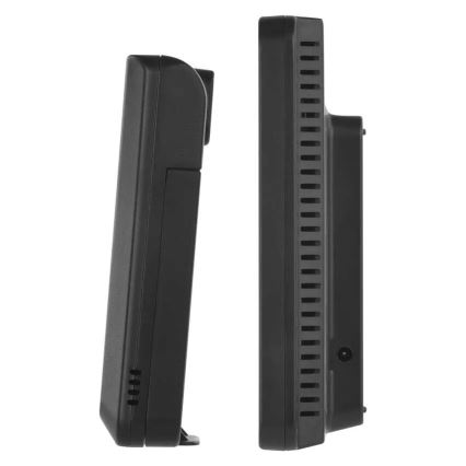 Weerstation met kleurrijk LCD-display en wekker 5V 3xAAA + 2xAA zwart