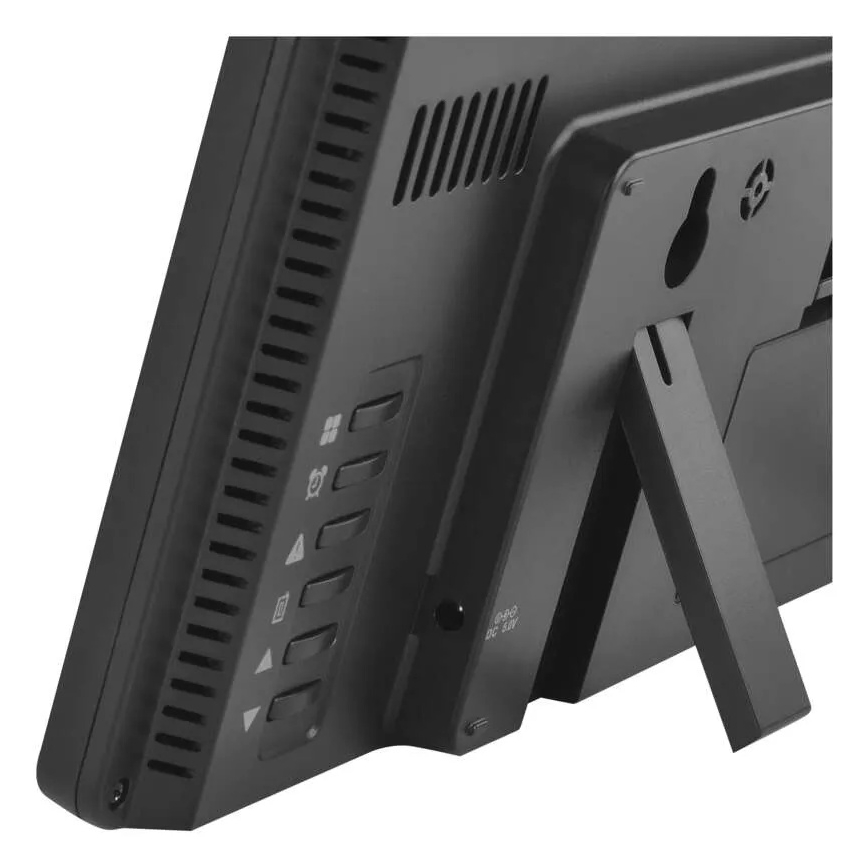 Weerstation met kleurrijk LCD-display en wekker 5V 3xAAA + 2xAA zwart