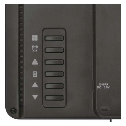 Weerstation met kleurrijk LCD-display en wekker 5V 3xAAA + 2xAA zwart