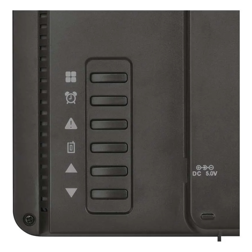 Weerstation met kleurrijk LCD-display en wekker 5V 3xAAA + 2xAA zwart