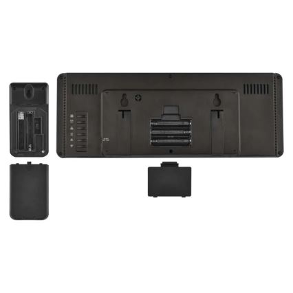 Weerstation met kleurrijk LCD-display en wekker 5V 3xAAA + 2xAA zwart