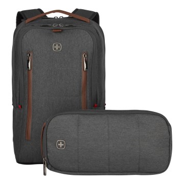 Wenger - Laptoprugzak 15 l 16" met tabletvak 12" + crossbody bag Stad Upgrade 2in1 grijs