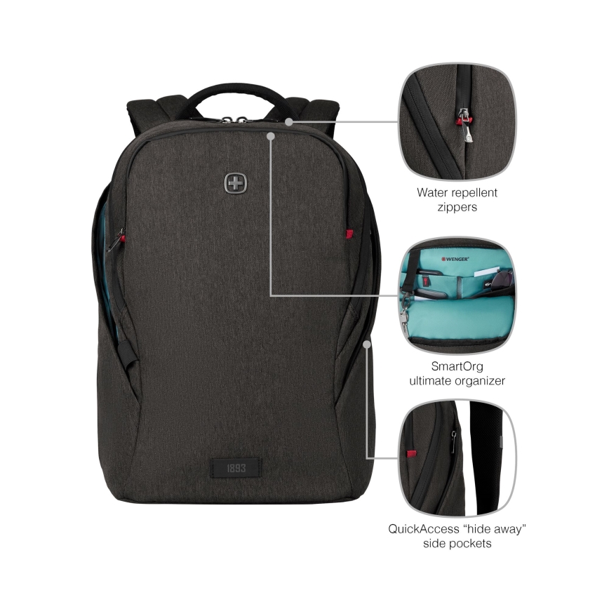 Wenger - Laptoprugzak 21 l 16" met tabletvak 10" MX Lamp zwart