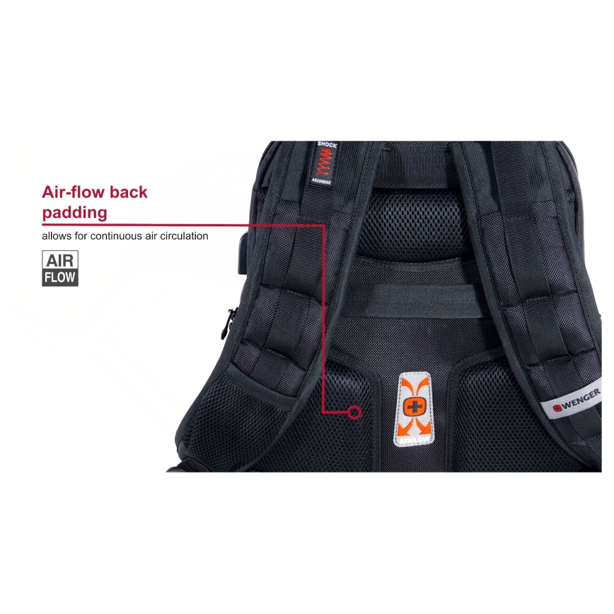 Wenger - Laptoprugzak 25 l 16 met tabletvak 10 Pegasus Deluxe zwart