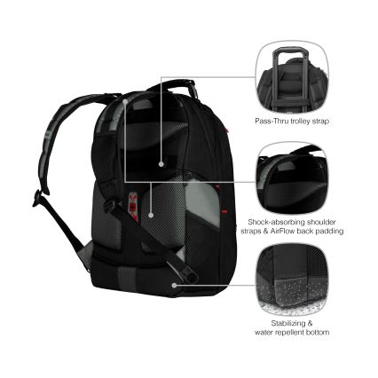 Wenger - Laptoprugzak 25 l 17" met tabletvak 12" Pegasus zwart/grijs