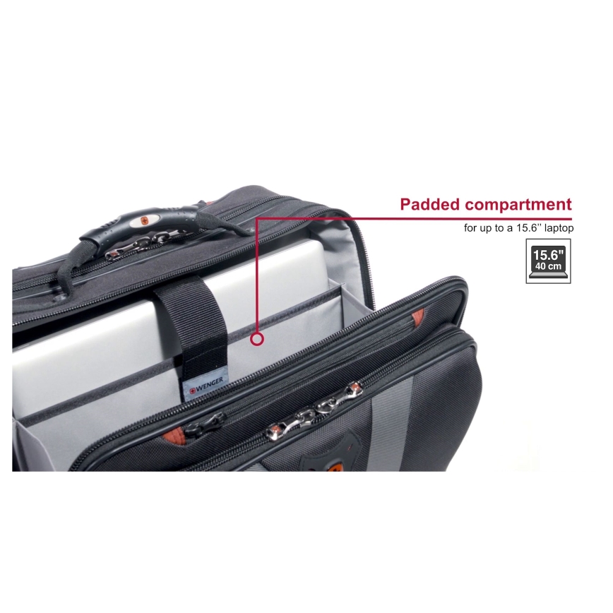 Wenger - Reisbagage op wielen 29 l + laptoptas 15,6" Granada zwart