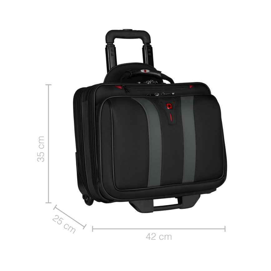 Wenger - Reisbagage op wielen 29 l + laptoptas 15,6" Granada zwart