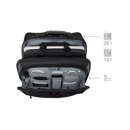 Wenger - Reiskoffer op wielen 23 l 17" + laptoptas 15,4" Potomac zwart