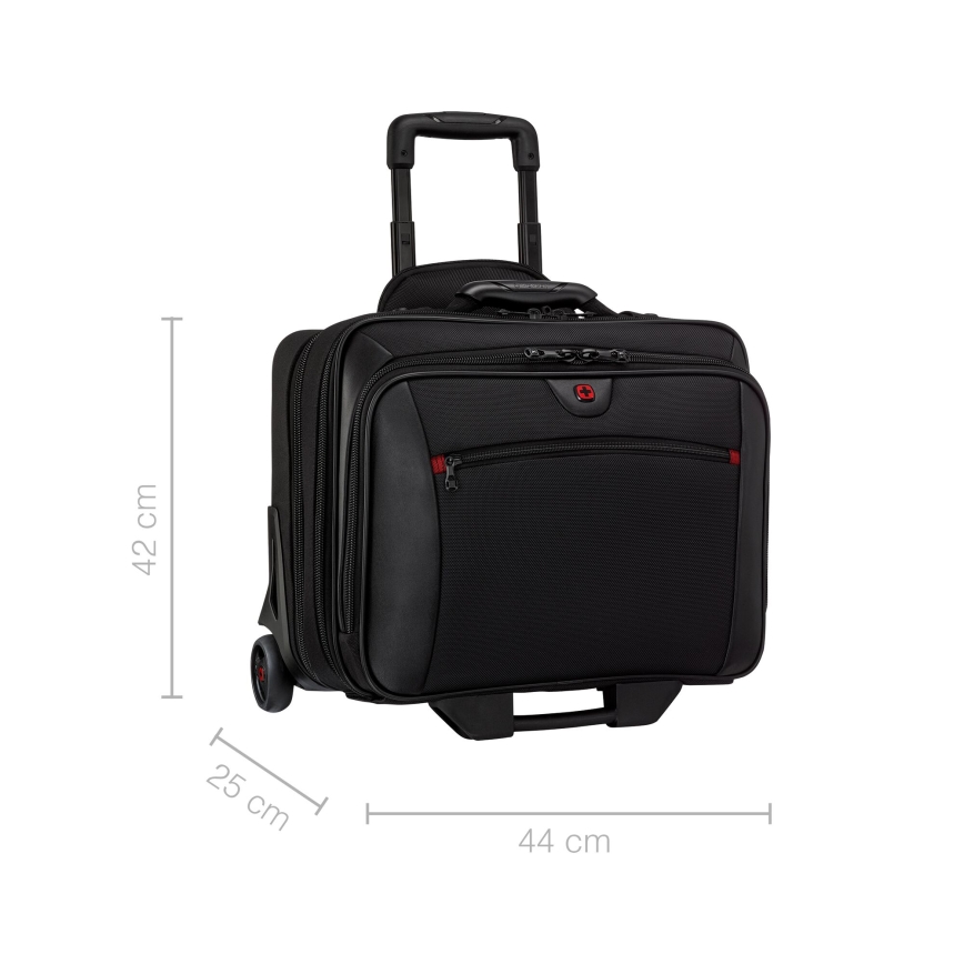 Wenger - Reiskoffer op wielen 23 l 17" + laptoptas 15,4" Potomac zwart