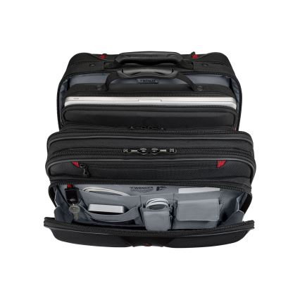 Wenger - Reiskoffer op wielen 25 l 17" + laptoptas 15,6" Patriot zwart