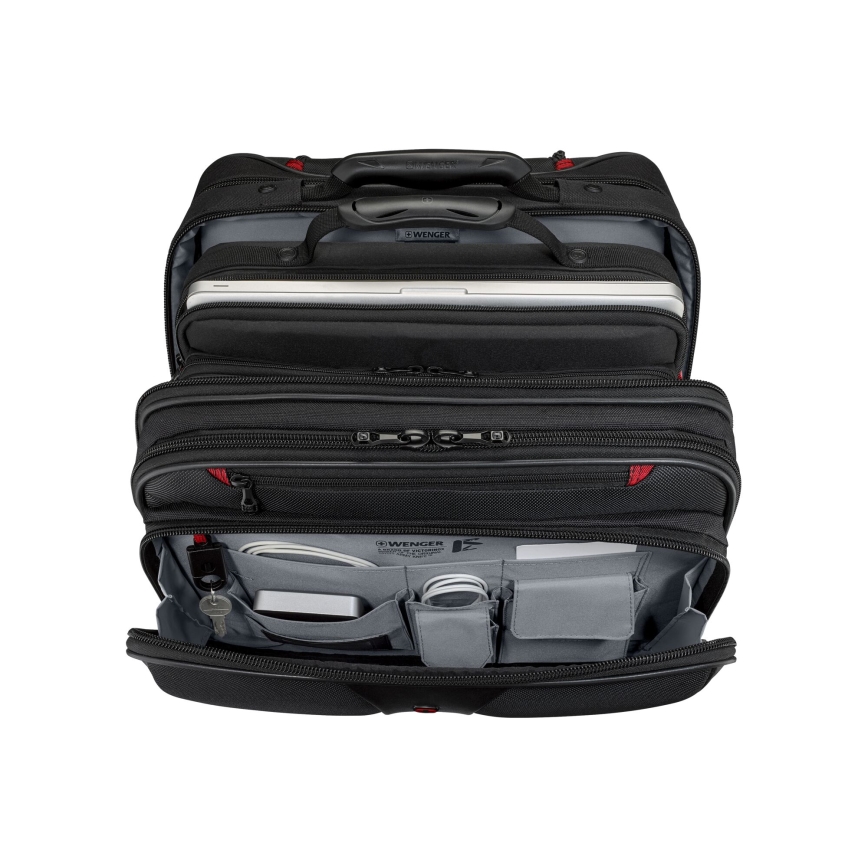 Wenger - Reiskoffer op wielen 25 l 17" + laptoptas 15,6" Patriot zwart
