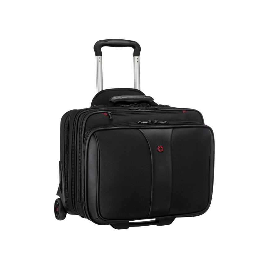 Wenger - Reiskoffer op wielen 25 l 17" + laptoptas 15,6" Patriot zwart