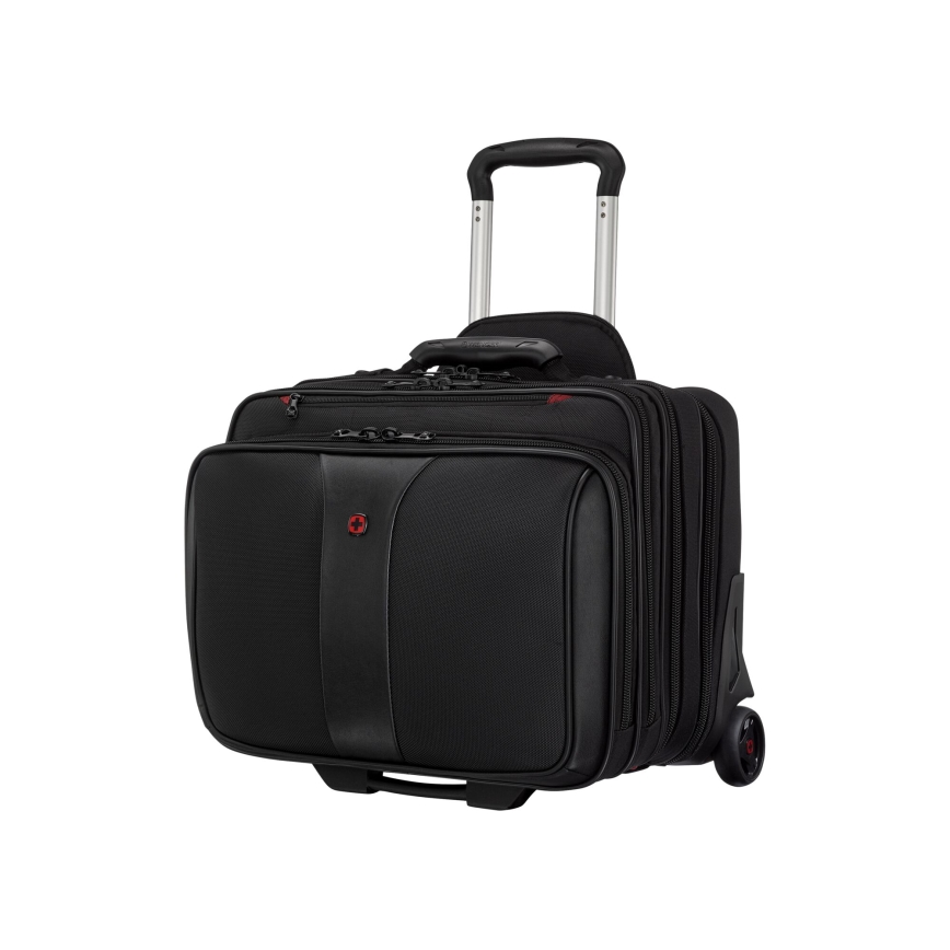 Wenger - Reiskoffer op wielen 25 l 17" + laptoptas 15,6" Patriot zwart