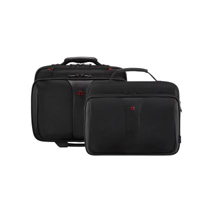 Wenger - Reiskoffer op wielen 25 l 17" + laptoptas 15,6" Patriot zwart