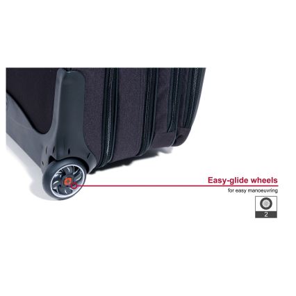 Wenger - Reiskoffer op wielen 25 l 17" + laptoptas 15,6" Patriot zwart