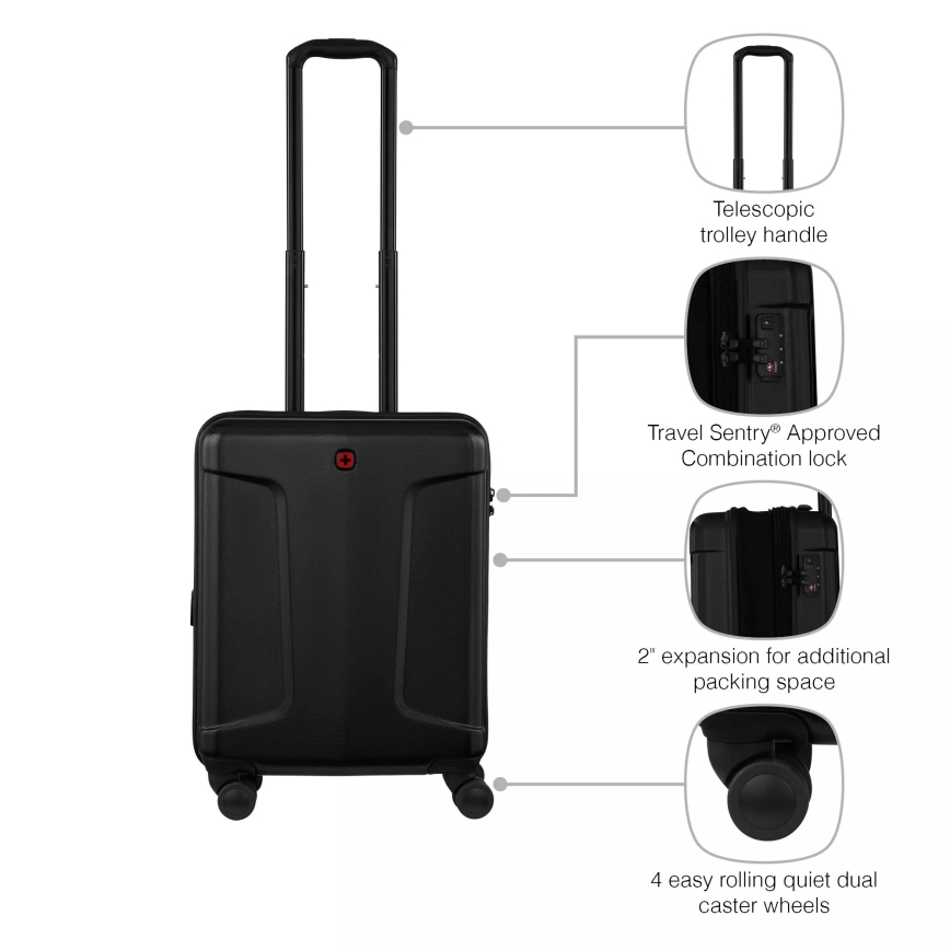 Wenger - Reiskoffer op wielen 39 l Legacy zwart
