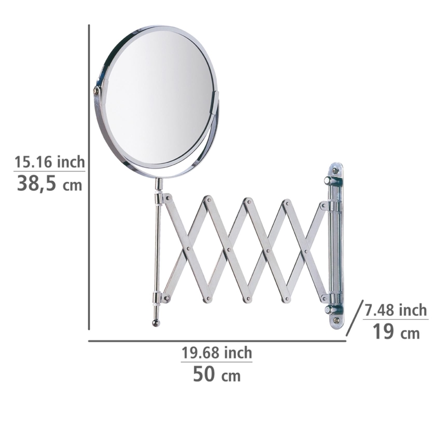 WENKO 15165100 - Cosmetische spiegel EXCLUSIVE 19x38,5 cm glanzend chroom