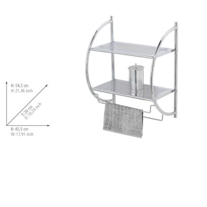 WENKO 15173100 - Plank EXCLUSIVE 45,5x54,5 cm glanzend chroom