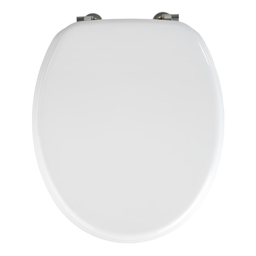 WENKO 154008100-WC-bril VALENCIA 43x36 cm wit/zilver