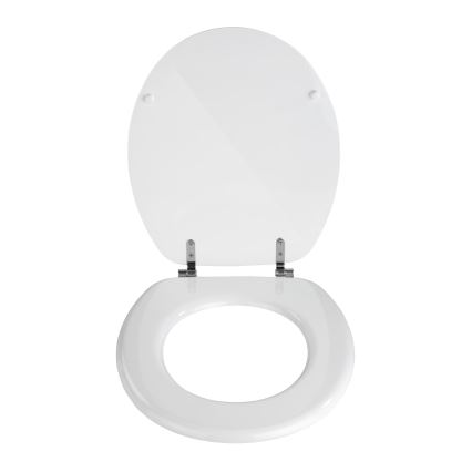 WENKO 154008100-WC-bril VALENCIA 43x36 cm wit/zilver