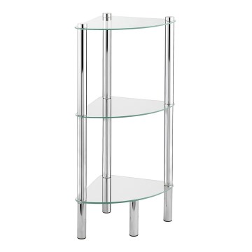 WENKO 15850100 - Plank YAGO 30x74 cm roestvrij staal/zilverkleurig/helder