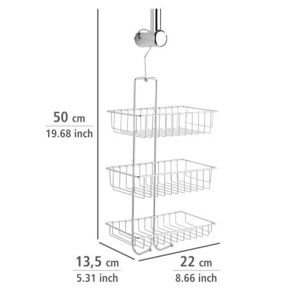 WENKO 15888100 - Plank NIVALA 22x50 cm glanzend chroom