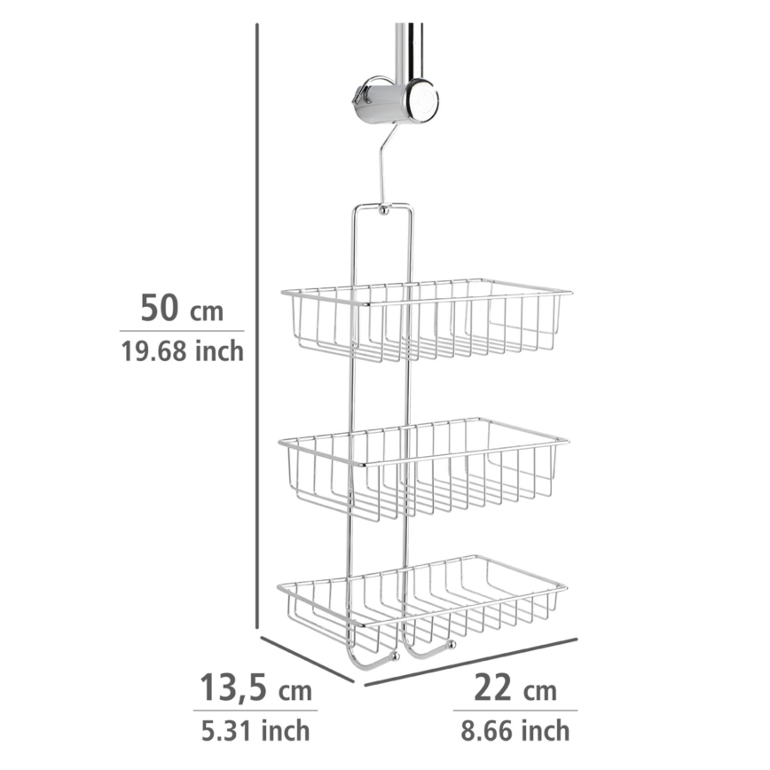 WENKO 15888100 - Plank NIVALA 22x50 cm glanzend chroom