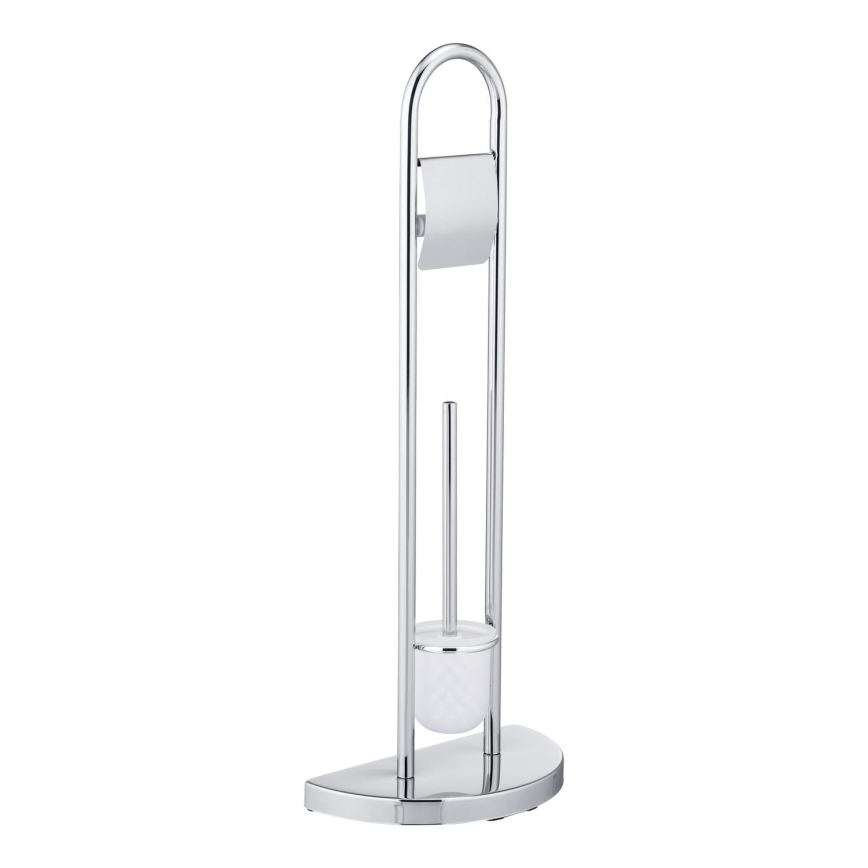 WENKO 16608100 - WC-borstel COSENZA 33x84 cm glanzend chroom/satijn