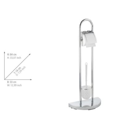 WENKO 16608100 - WC-borstel COSENZA 33x84 cm glanzend chroom/satijn
