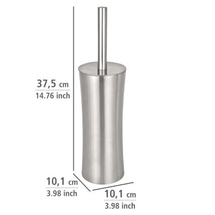 WENKO 16742100 - Toiletborstel PIENO 10x37,5 cm RVS/satijn