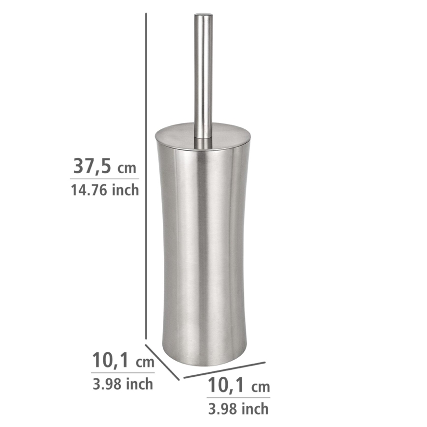 WENKO 16742100 - Toiletborstel PIENO 10x37,5 cm RVS/satijn