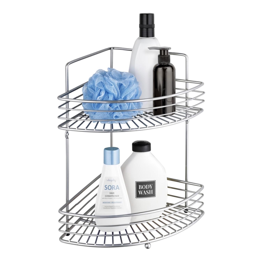 WENKO 16821100 - Hoekrek MILANO 31,5x37 cm glanzend chroom