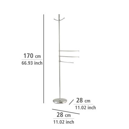 WENKO 16827100 - Standaard ADIAMO 28x170 cm zilver