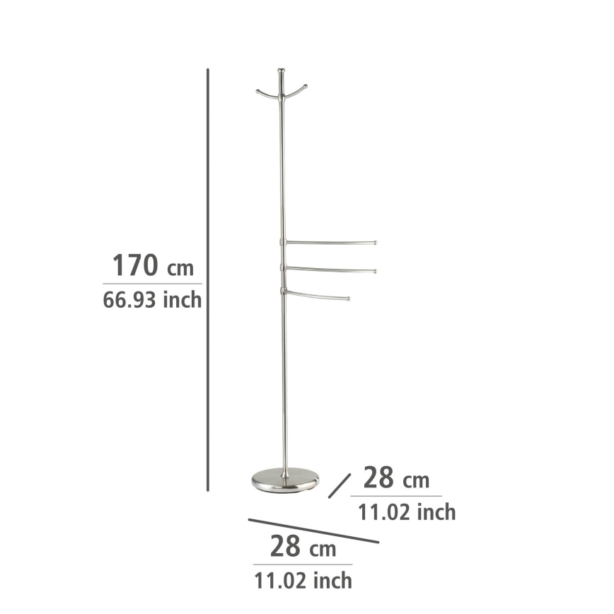 WENKO 16827100 - Standaard ADIAMO 28x170 cm zilver